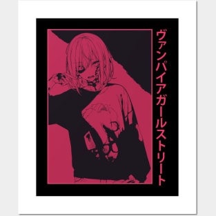 Street Vampire Anime Girl Posters and Art